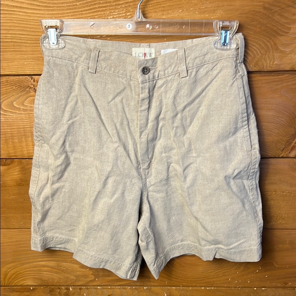 J. Crew Men's Flax Flat Front Shorts 30 Oarsman Sample Linen One of a Kind Rare